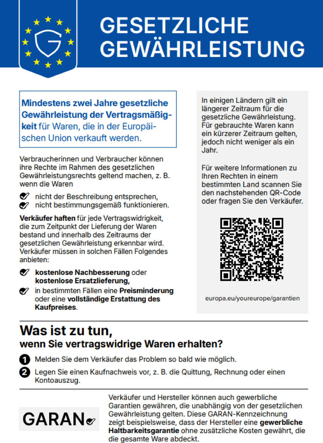 Harmonisierte Mitteilung der Europäischen Kommission über das gesetzliche Gewährleistungsrecht